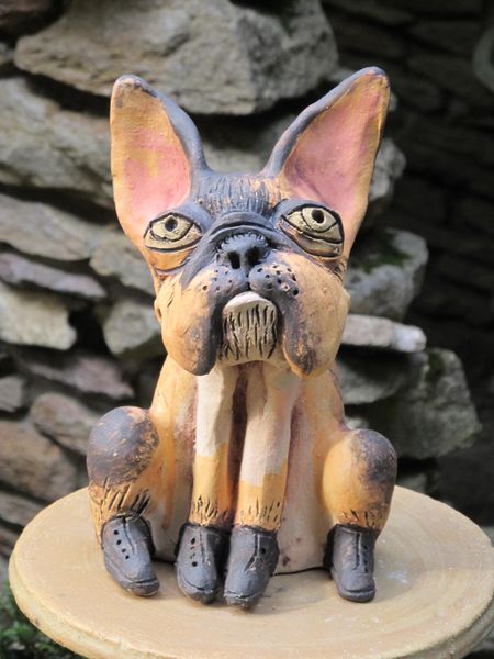 Kerámia kutya szobor