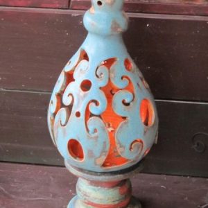 Kerámia asztali lámpás türkisz színben